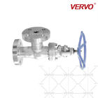 Forged Steel Globe Control Valve Stainless Steel F316 Flanged Angle